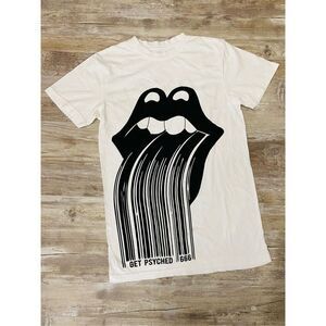 Psych T-Shirt Get Psyched Streetwear White Men’s Size Small